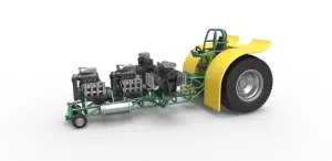 Diecast Pulling tractor with 4 engines V8 Version 4 Scale 1:25