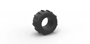 Diecast mud dragster rear tire Scale 1 to 25