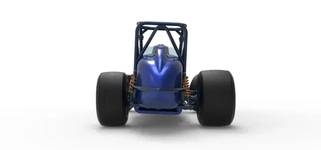 Dirt Silver Crown Champ car while turning Scale 1:25 — Фото 16 из 30