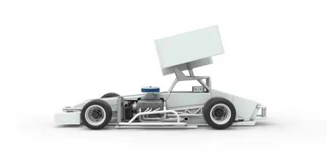 Supermodified front engine Winged race car V4 Scale 1:25 — Фото 8 из 30