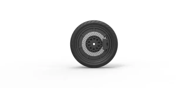 Front wheel of Top fuel Dirt dragster motorcycle Scale 1:25 — Фото 5 из 13