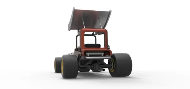 Vintage Winged Supermodified stock car Scale 1:25 — Фото 15 из 31