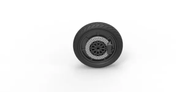 Front wheel of Top fuel Dirt dragster motorcycle Scale 1:25 — Фото 6 из 13