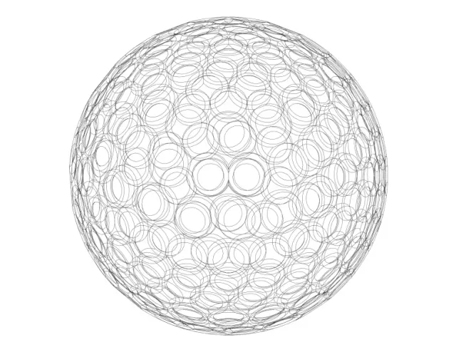 Wireframe Shape Geometric Golf Ball — Фото 7 из 7