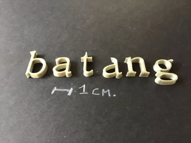 BATANG Font lowercase 3D letters STL file — Фото 4 из 6