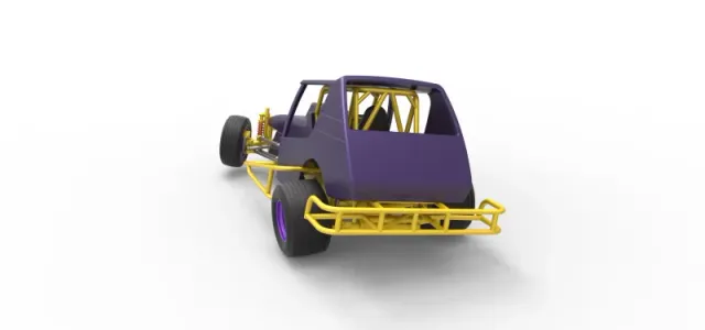 Vintage Northeast Dirt Modified stock car while turning 1:25 — Фото 14 из 31