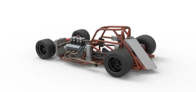 Supermodified front engine race car Base Version 3 Scale 1:25 — Image 12 of 31