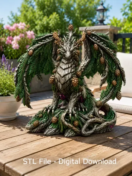 Ancient Forest Guardian Dragon STL File for 3D Print — Image 3 of 17