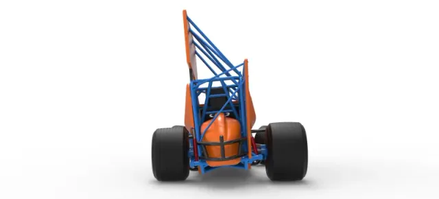 Winged Sprint car Version 2 while turning Scale 1:25 — Фото 16 из 30