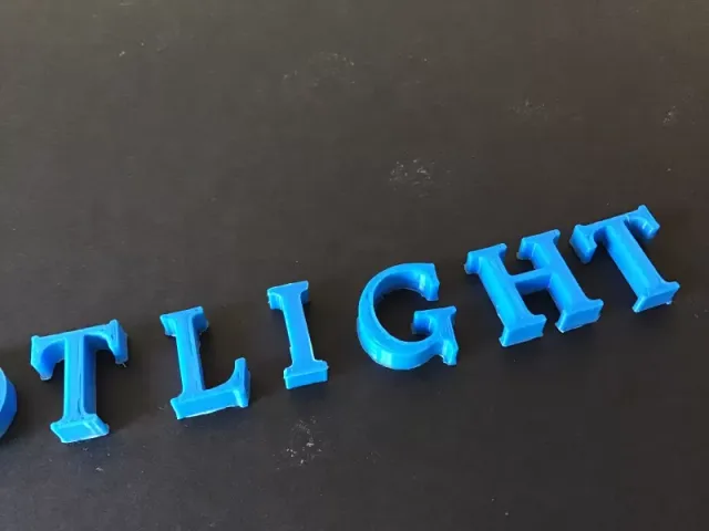 FOOTLIGHT font uppercase 3D letters STL file — Фото 4 из 5