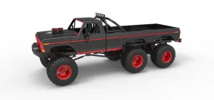 Diecast Monster Truck 6x6 concept Scale 1:25