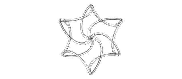 Wireframe Shape Geometric Twisted Cube — Фото 4 из 8