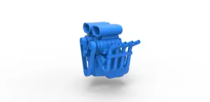 Diecast engine V8 with double supercharger Version 2 1:25