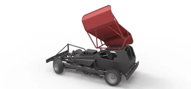 BriSCA Formula 1 Stock Car for Dirt while turning Scale 1:25 — Фото 12 из 31