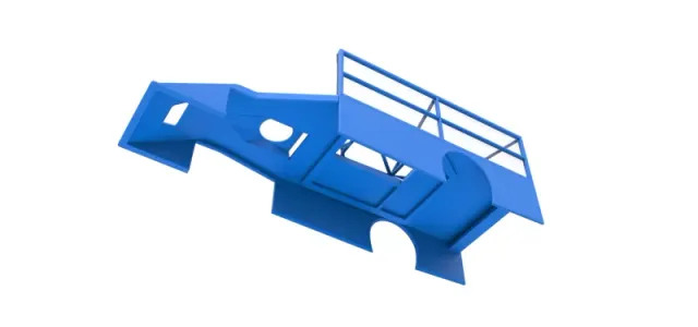 Shell of Asphalt Modified stock car with side wing Scale 1:25 — Image 3 of 27