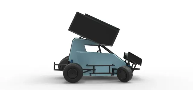 Winged 600 Micro sprint car while turning Scale 1:25 — Фото 22 из 31