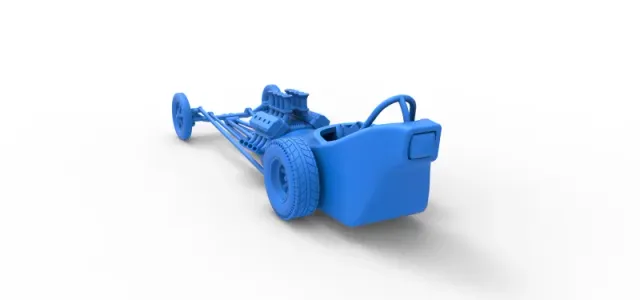 Front engine old school dragster with shell Version 5 1:25 — Фото 21 из 31