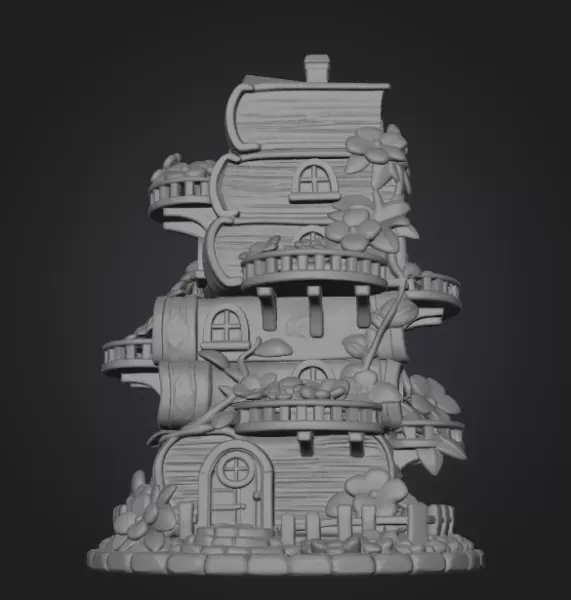 Enchanted Book Tower House STL File 3D Printable — Фото 7 из 10