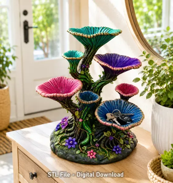 Enchanted Floral Tree Organizer STL File for 3D Print — Фото 2 из 16
