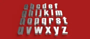 HAETTEN Font lowercase 3D letters STL file