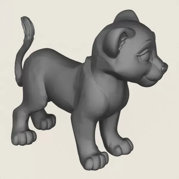 Lion Cub Print Ready 3D Model — Фото 4 из 5