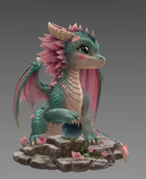 Blossom Baby Dragon STL File for 3D Print — Фото 6 из 15