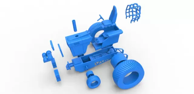 Fun short Pro Stock Pulling Tractor Version 1 Scale 1:25 — Фото 24 из 31