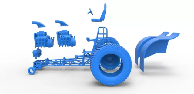 Diecast Pulling tractor with 2 engines V8 Scale 1:25 — Фото 27 из 31