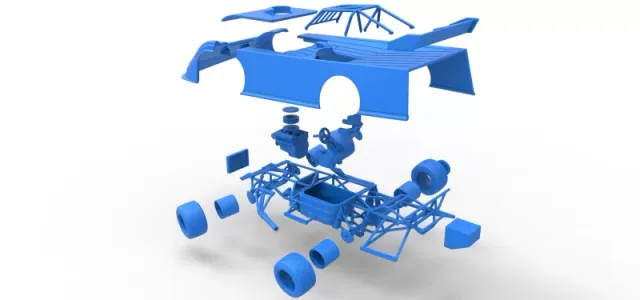 Super Dirt Late model while turning Version 2 Scale 1:25 — Фото 30 из 31