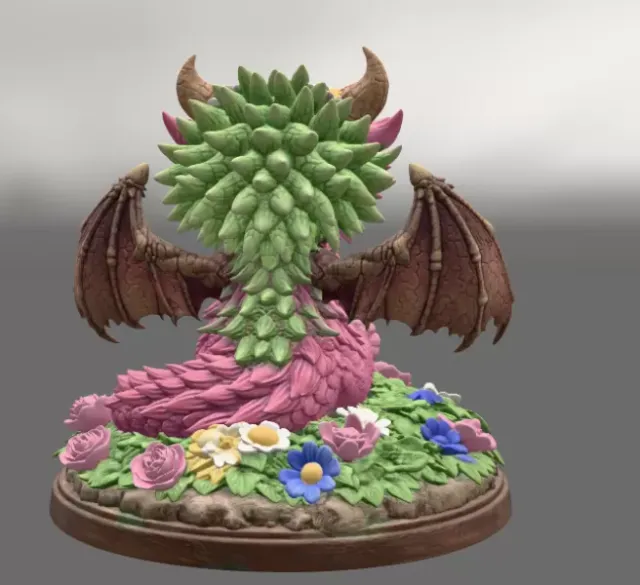 Cute Flower Dragon STL File 3D Print — Фото 5 из 12