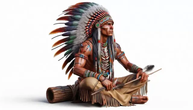 Apache Warrior Man 3D Model