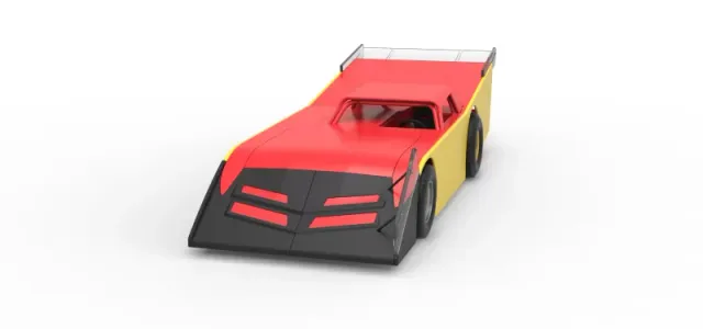 Vintage Dirt late model Race car Version 5 Scale 1:25 — Фото 5 из 30