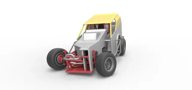 Vintage Dirt Modified stock car V7 while turning Scale 1:25 — Фото 5 из 31