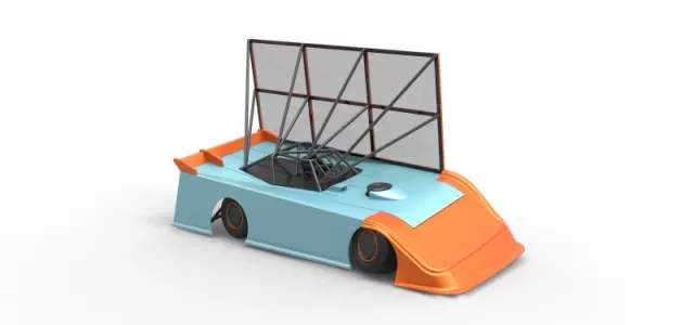 Super Dirt Late model with side wing while turning Scale 1:25 — Image 24 of 31