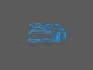 Porsche - 911 GT3 modele 991 Wall Art