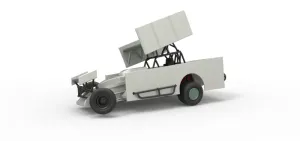 Northeast Outlaw Dirt Modified stock car V2 while turning 1:25