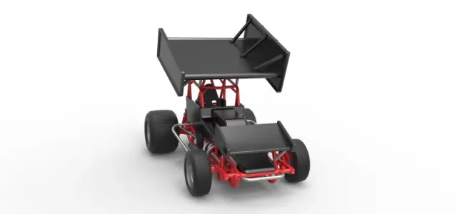 Vintage Winged Sprint car Scale 1:25 — Фото 24 из 31