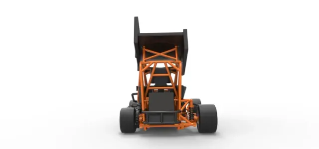 Pavement Winged 600 Micro sprint car Scale 1:25 — Фото 16 из 31