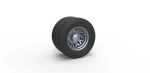 Diecast rear custom wheel of semi truck Scale 1:25