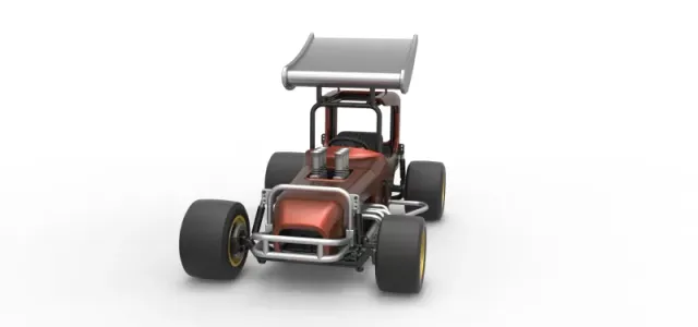 Vintage Winged Supermodified stock car Scale 1:25 — Фото 5 из 31