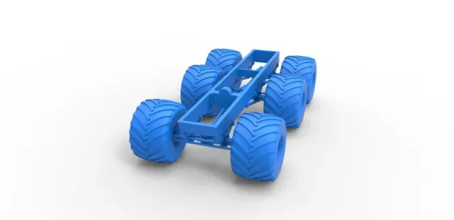 Diecast old school monster truck chassis 6x6 Scale 1:25 — Фото 15 из 31