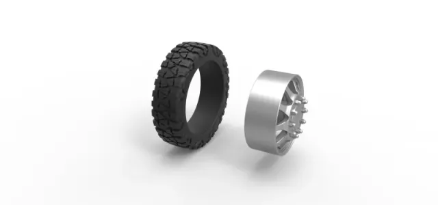 Diecast Front semi wheel for pickup Version 5 Scale 1:25 — Image 9 of 12