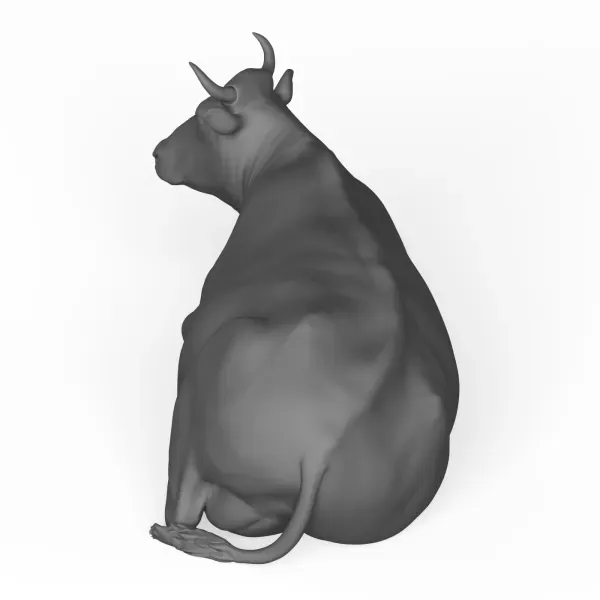 3D Printable Cow Sitting Pose — Фото 4 из 6