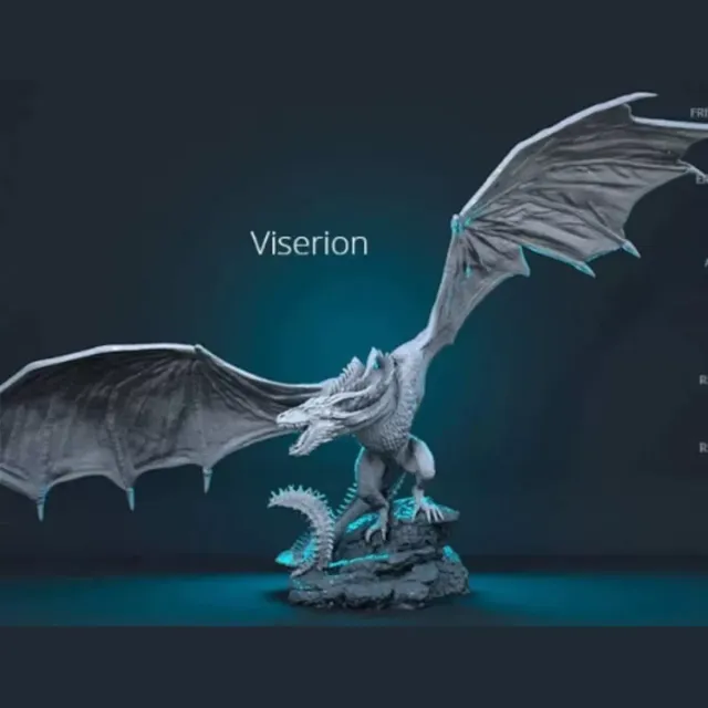 The Viserion Ice Dragon 3D STL — Фото 6 из 6