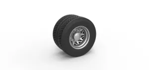 Diecast Rear custom wheel of semi truck Version 14 Scale 1:25