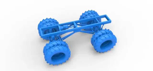 Chassis of Vintage Monster Truck with double wheels Scale 1:25 — Фото 13 из 26