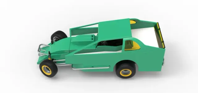 Northeast Dirt Modified stock car while turning V2 Scale 1:25 — Фото 10 из 30