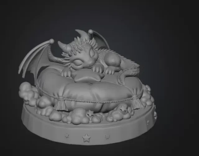 Sleeping Dream Dragon STL File 3D Print — Фото 10 из 10