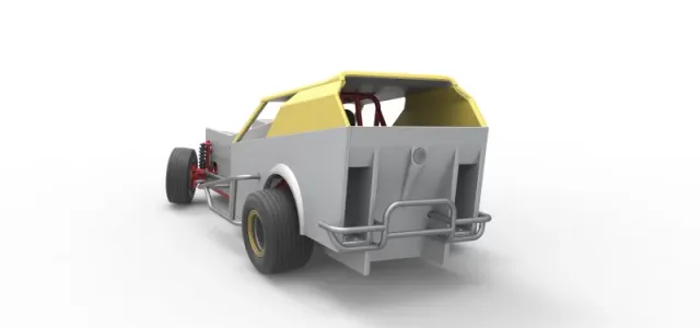 Vintage Dirt Modified stock car V7 while turning Scale 1:25 — Фото 14 из 31