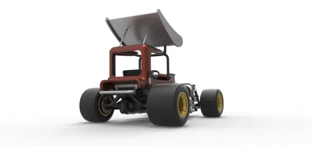 Vintage Winged Supermodified stock car Scale 1:25 — Фото 19 из 31